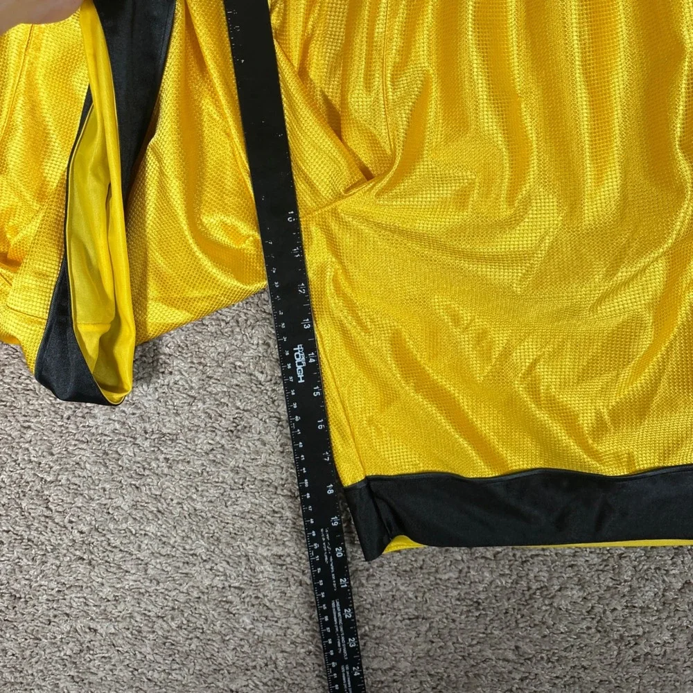 Nike Mens Basketball Shorts Yellow Dazzle Shimmer Athletic Drawstring Large
